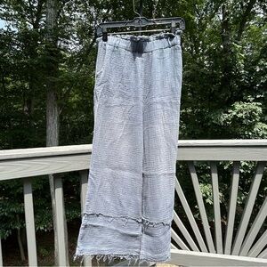 Very J Light Gray Textured Wide Leg Pants